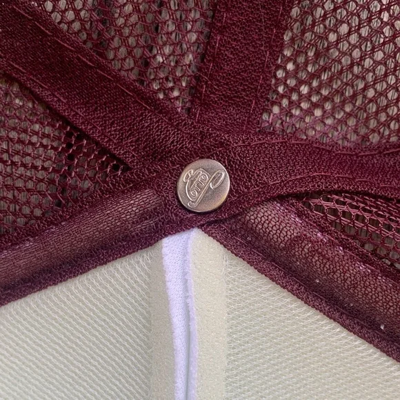 Vintage The Judds Concert Hat by OTTO Maroon and White Mesh Trucker Cap - Picture 10 of 13